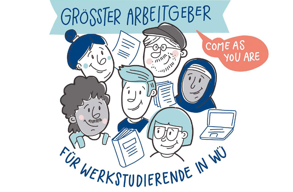 Diverse Gruppe von Werkstudierenden - 3raum Campus größter Arbeitgeber für Studierende in Würzburg